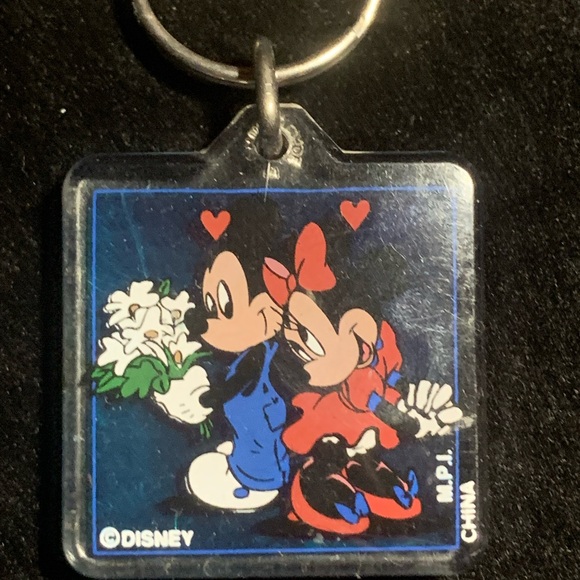 Vintage Disney Mickey & Minnie Mouse Acrylic Keychain - Picture 2 of 4